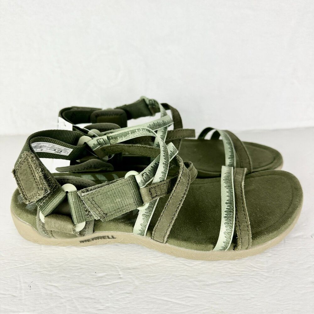 Merrell Women's Terran 3 Cush Lattice Sandal Size 7 Olive NWT Hiking Outdoor - Picture 2 of 8
